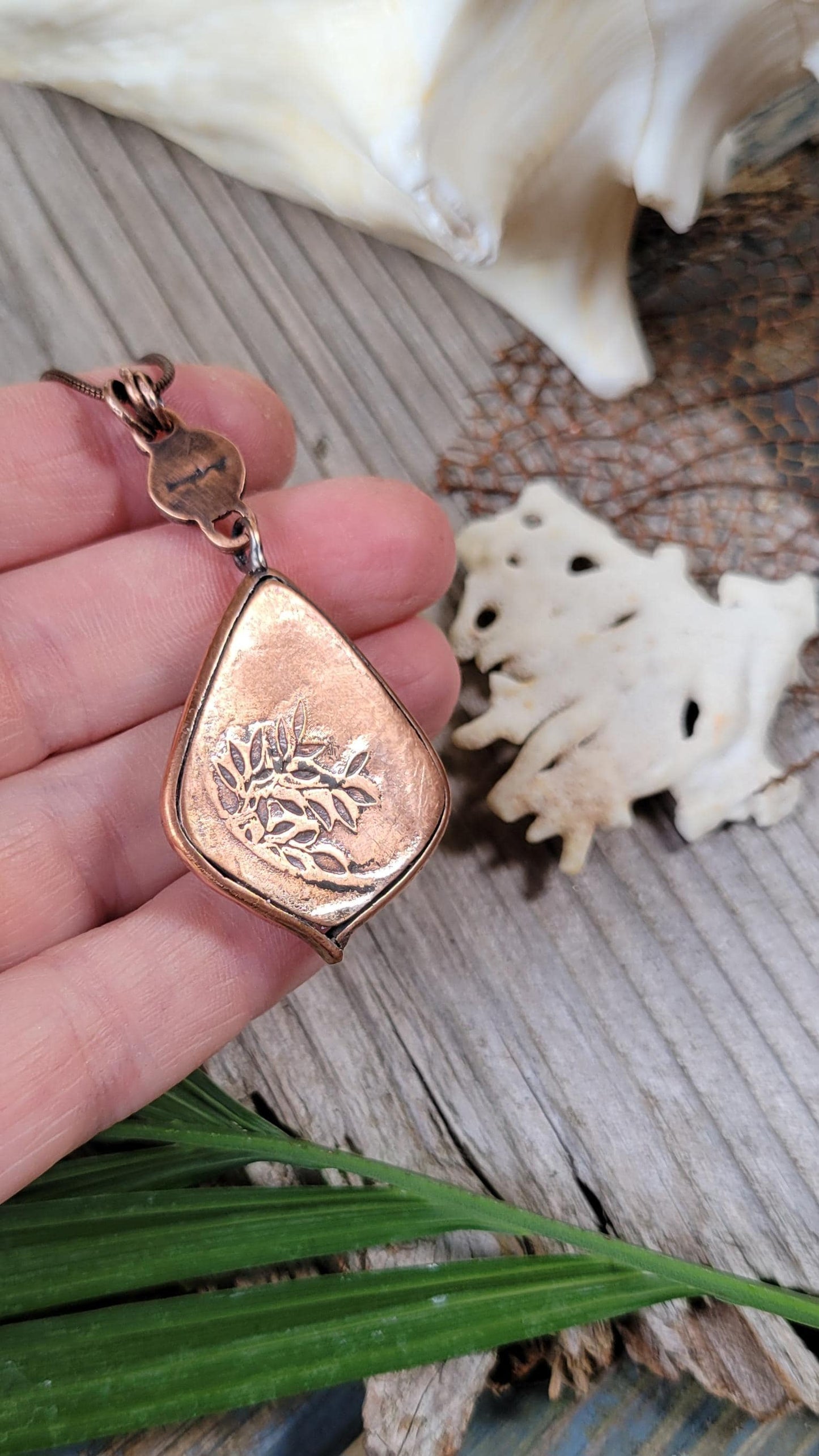 Handmade brown quartz and blue labradorite necklace