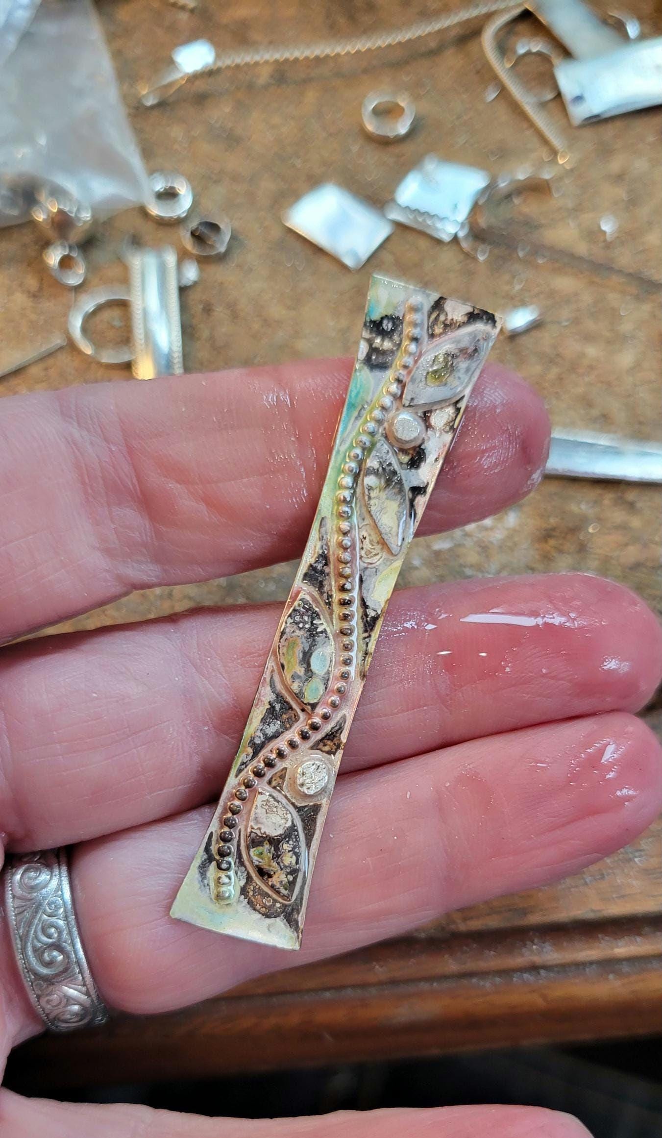 Green Turquoise Ring - handmade, 100% fabricated by hand, vine ring shank, leaves, leaf, sterling silver ring, beautiful gift, Size 6.5 USA