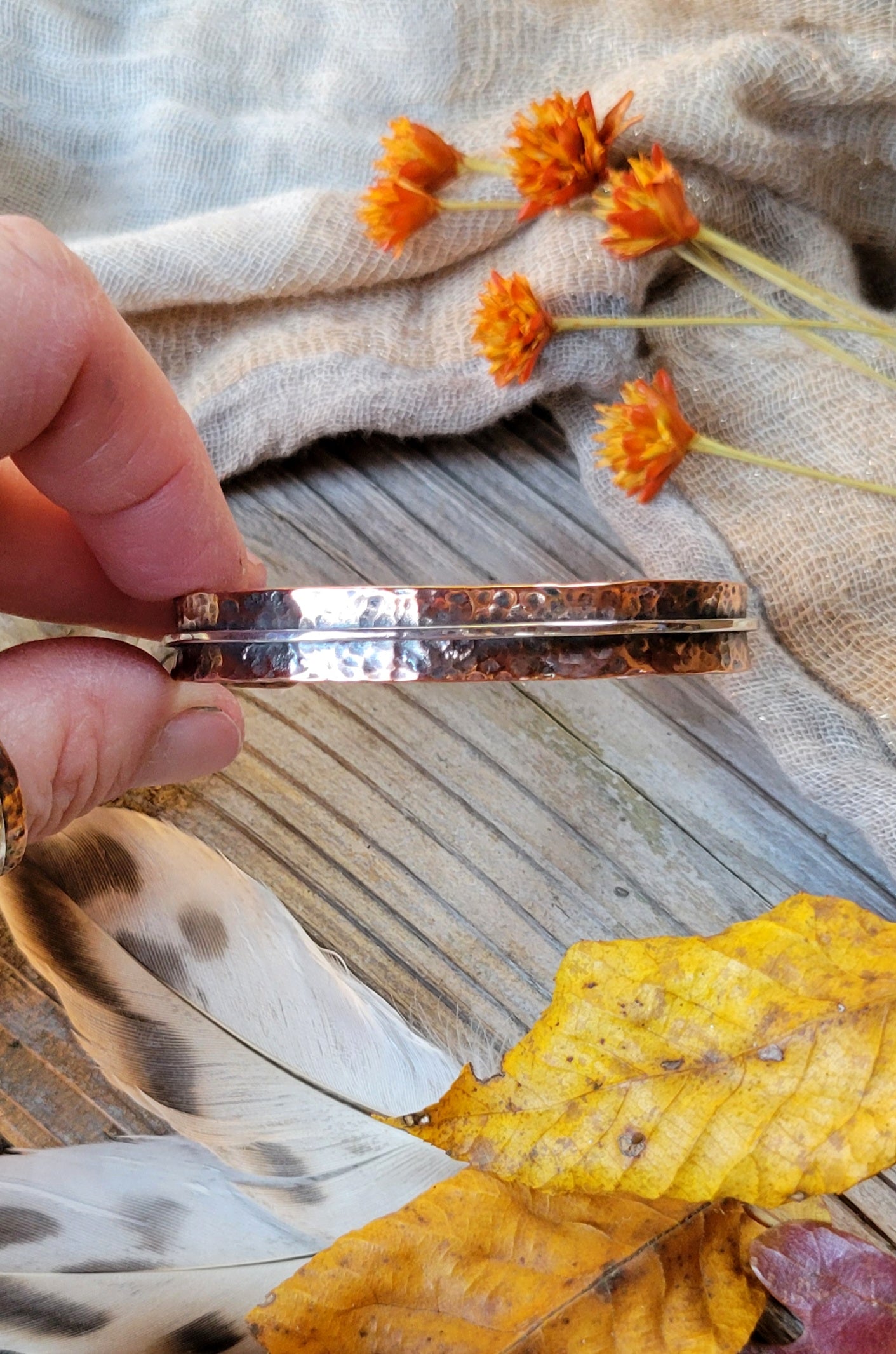 Copper and Silver Bracelet