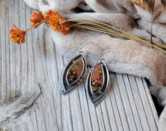 Autumn Jasper Tiered Earrings