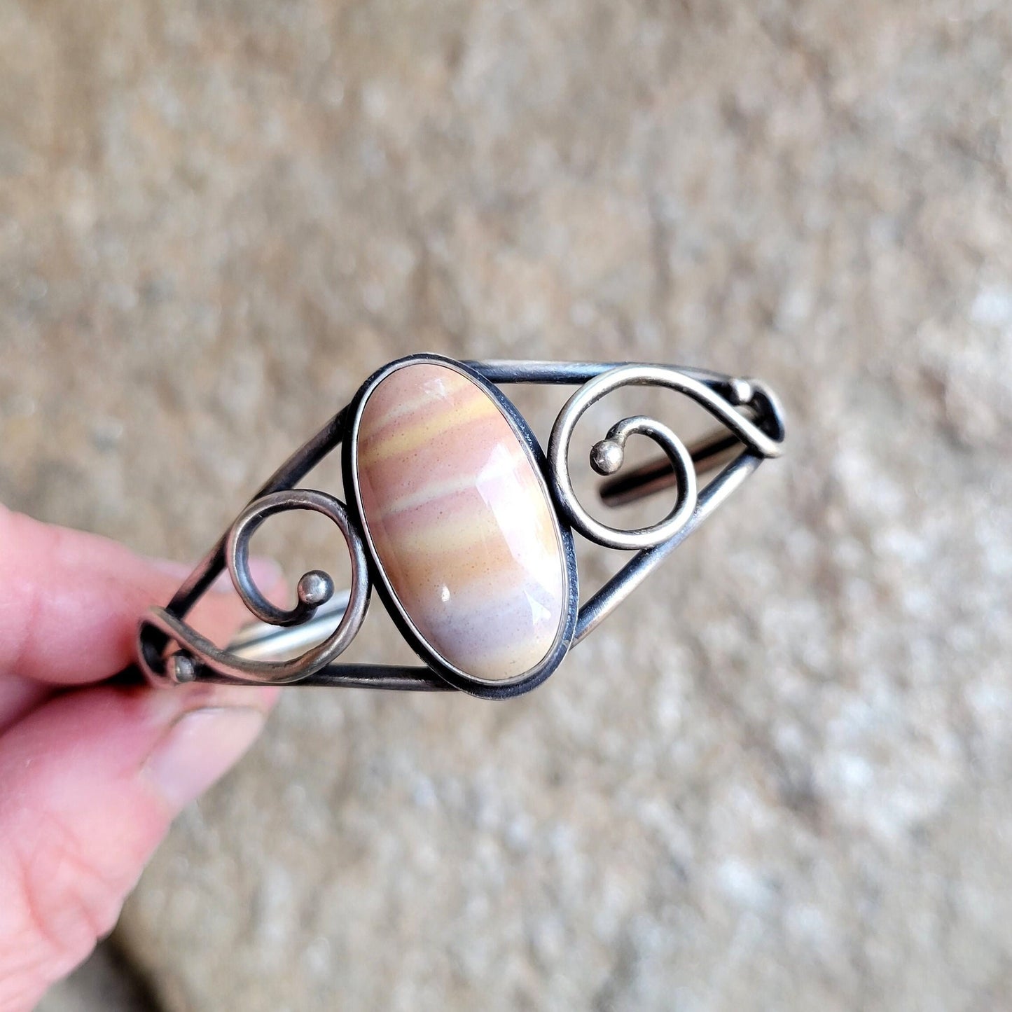 Pink cuff bracelet
