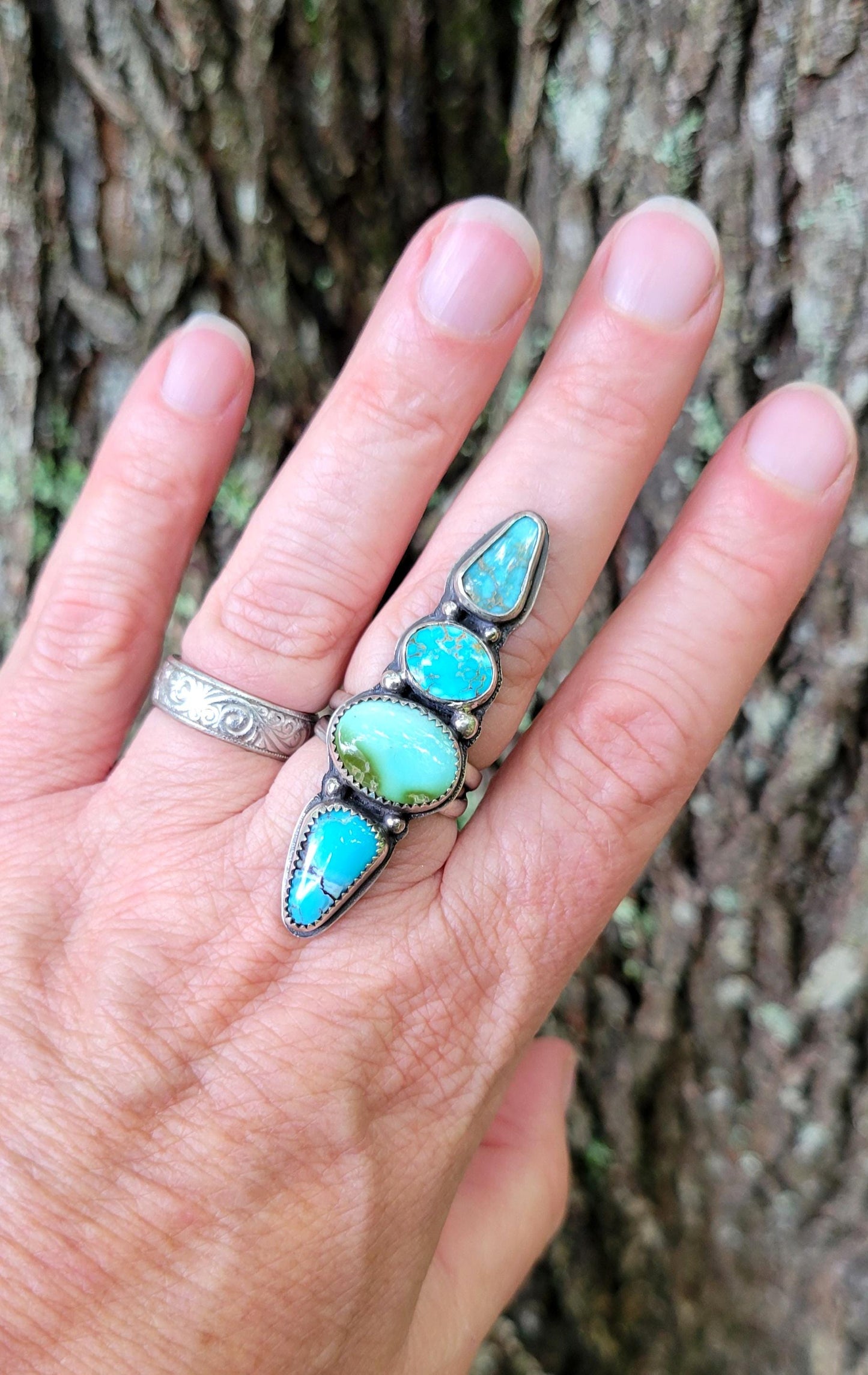 Multi stone turquoise ring