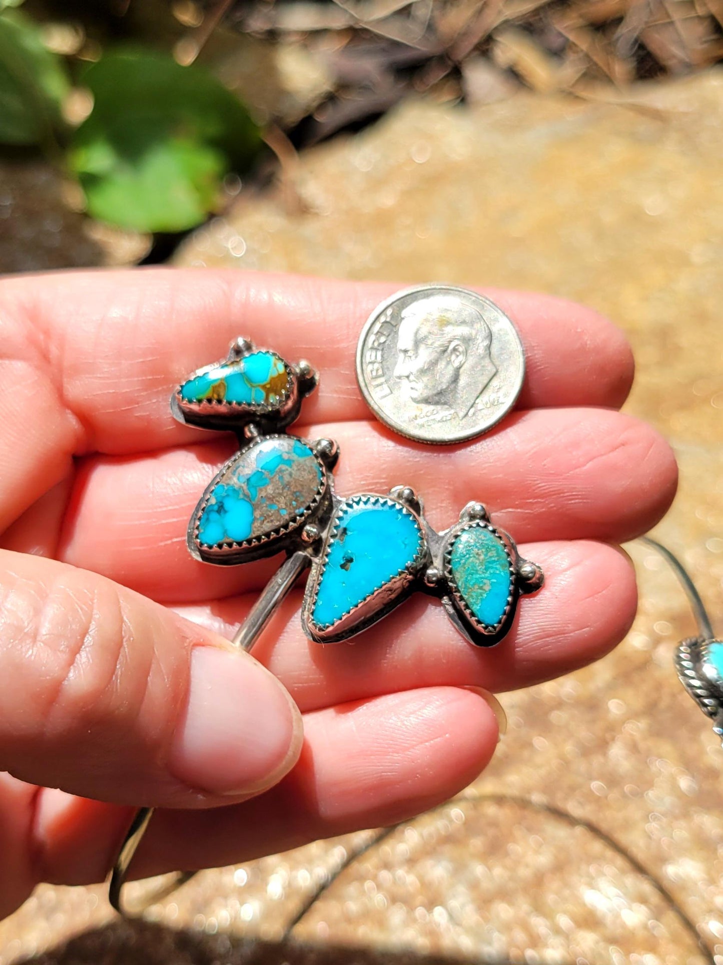 Turquoise flower arm jewelry