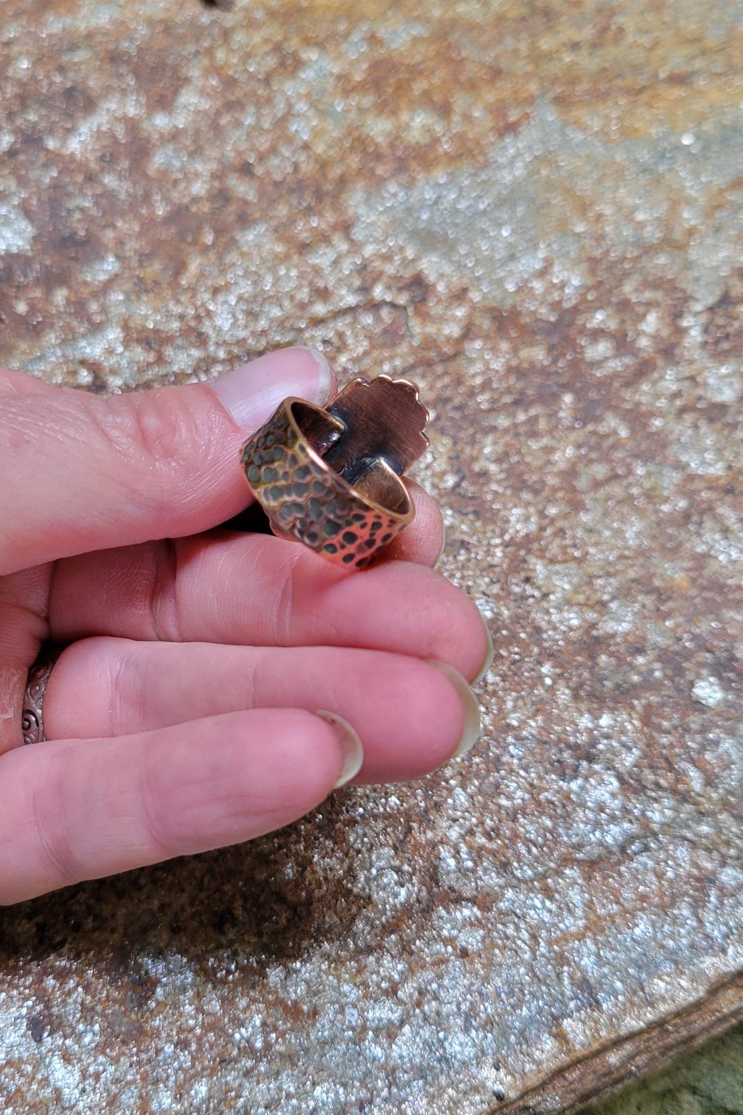 Blue Turquoise Copper ring