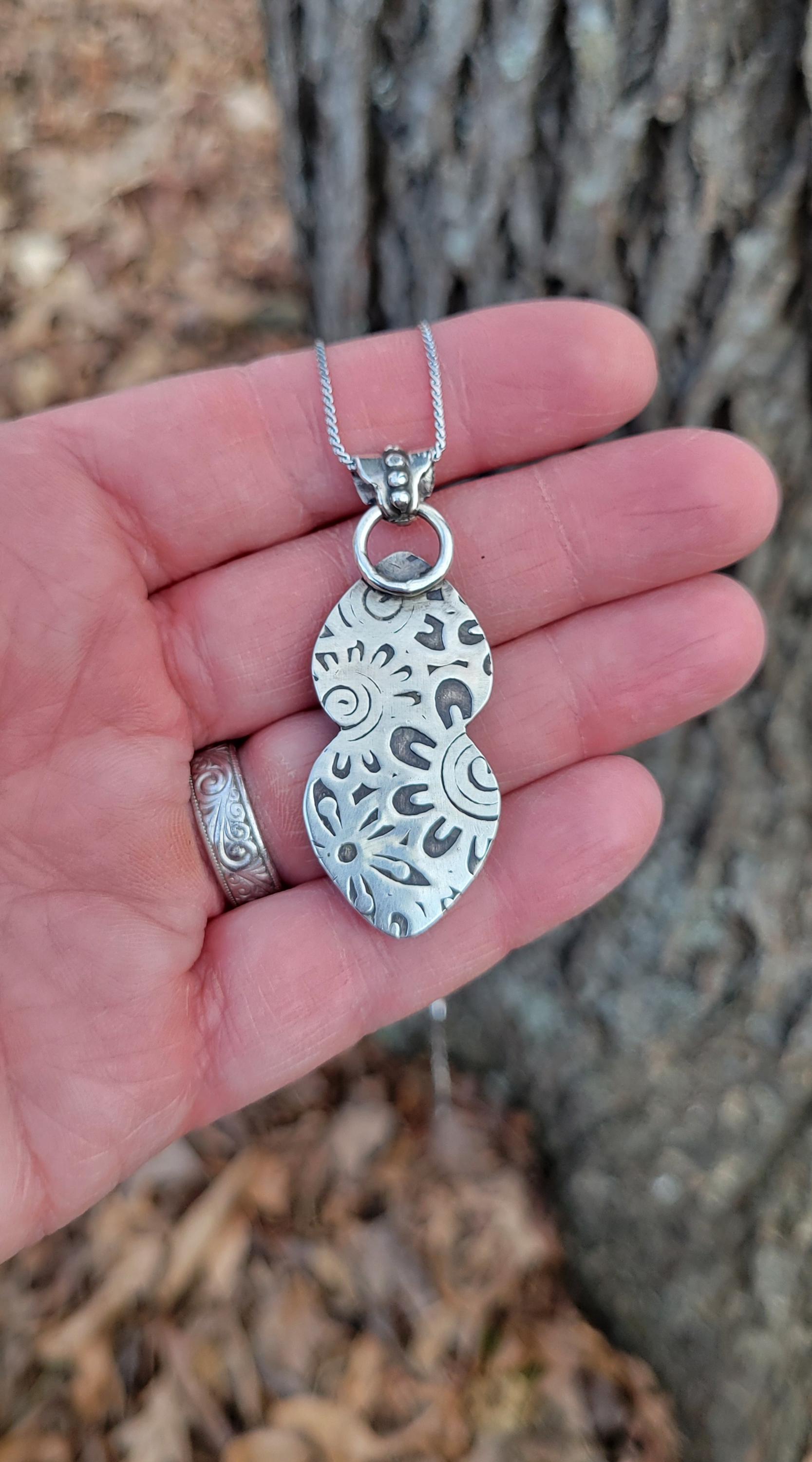 Natural Turquoise Silver Necklace - natural light blue lone mountain turquoise double stone set in sterling silver, handmade, beautiful gift
