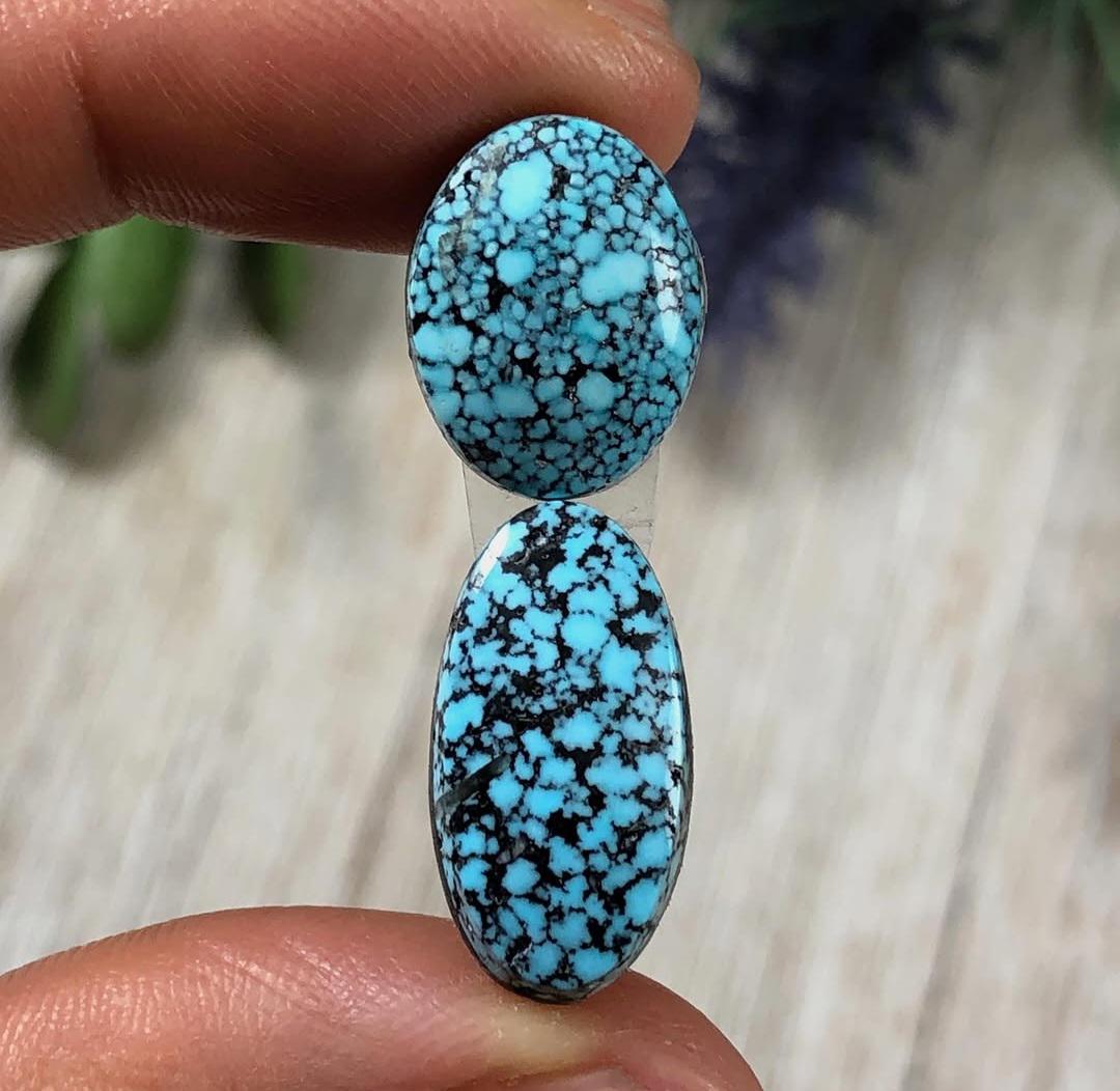 Black Web Kingman Turquoise Open Silver Cuff - handmade, bracelet, sterling, southwestern, blue, black, natural turquoise, beautiful gift