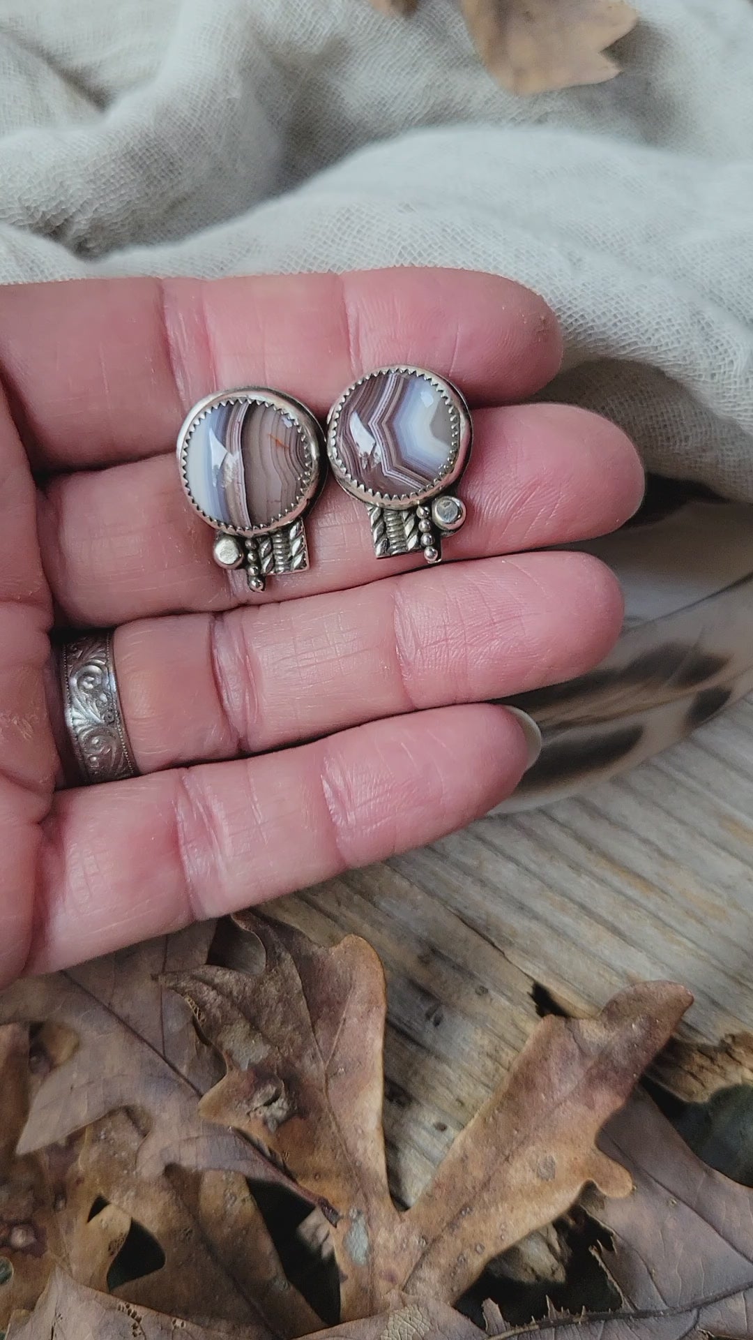 silver post earrings